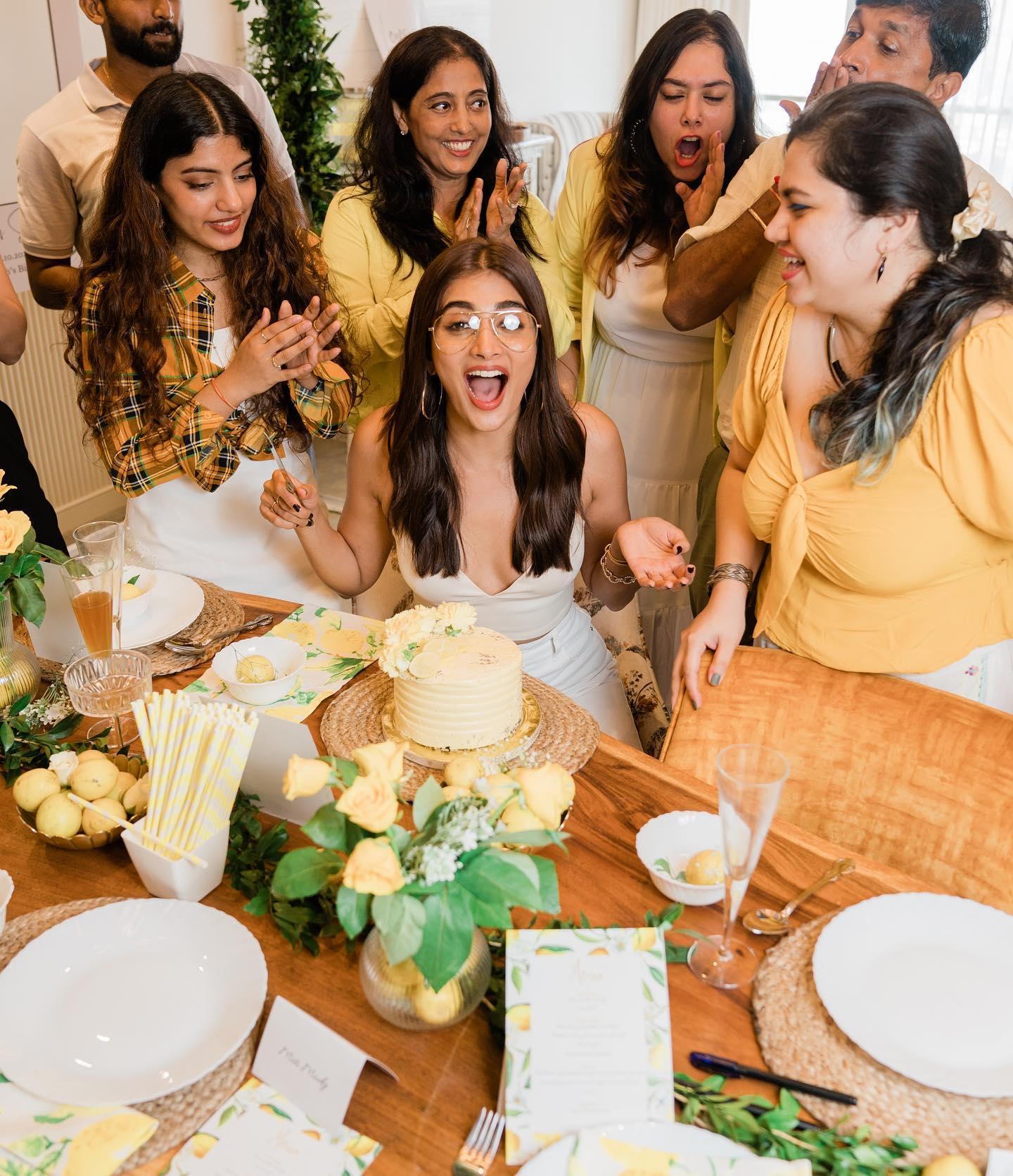 Pooja Hegde Celebrates Birthday with Friends At Table