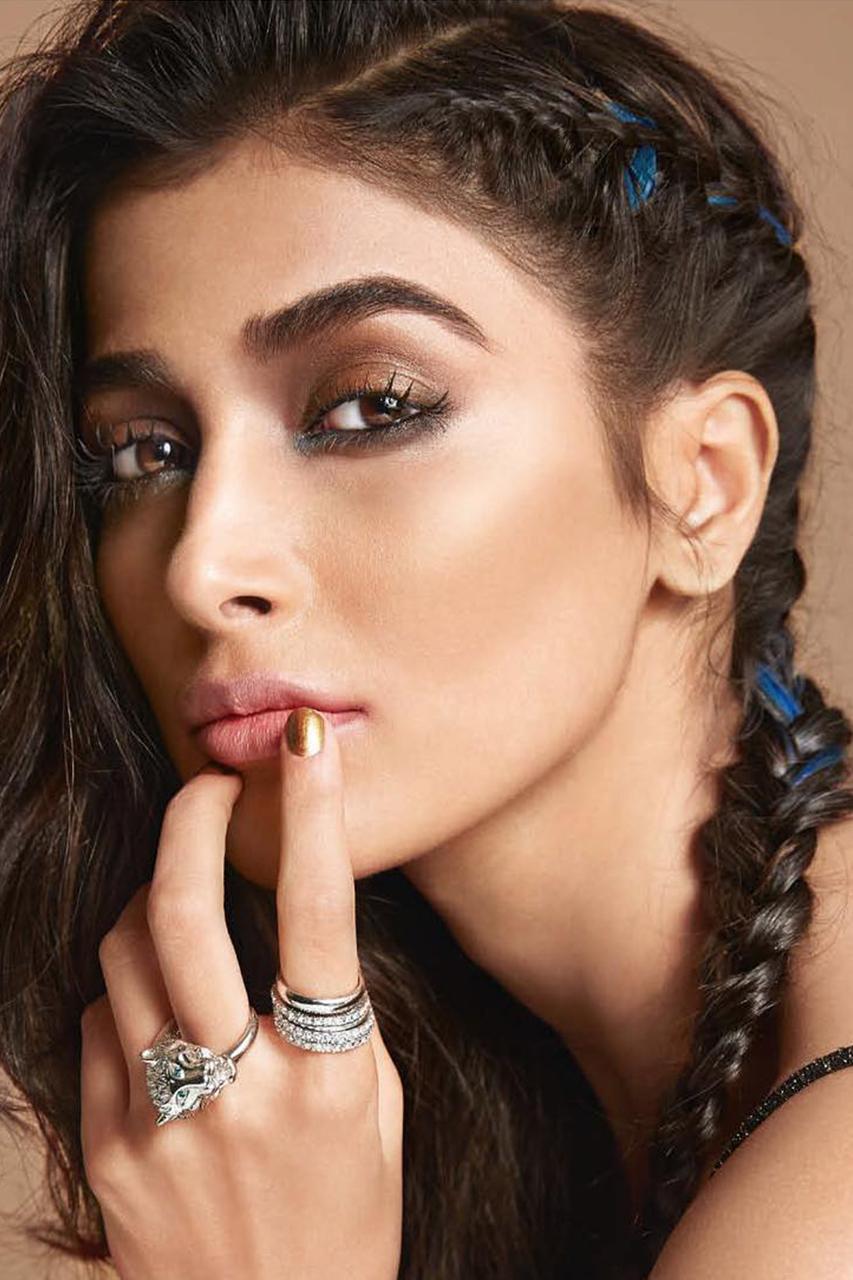 Pooja Hegde Close Up with Braided Hair and Rings Image