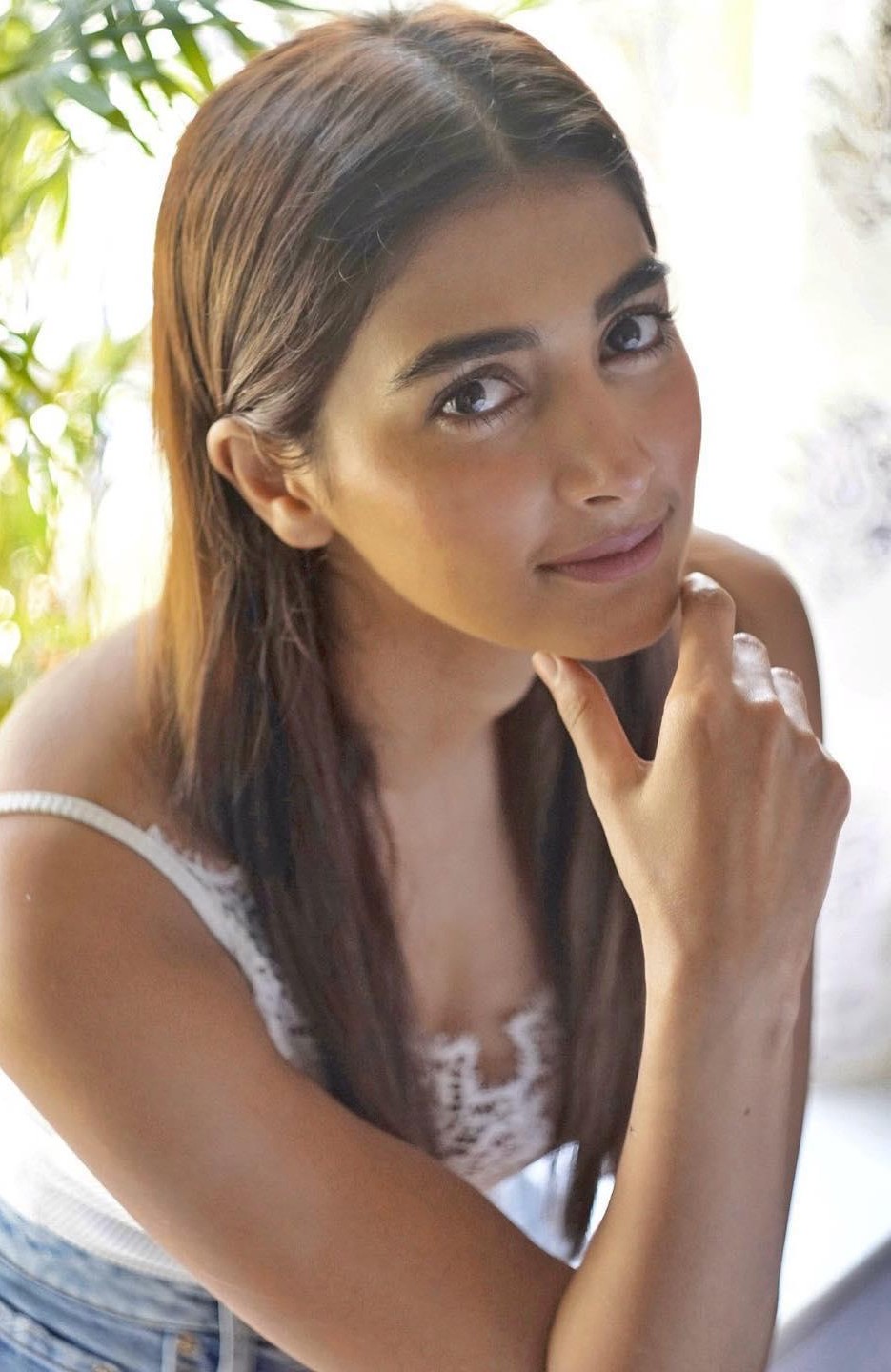 Pooja Hegde Looking Elegant with Sunlight on Her Face Indoors