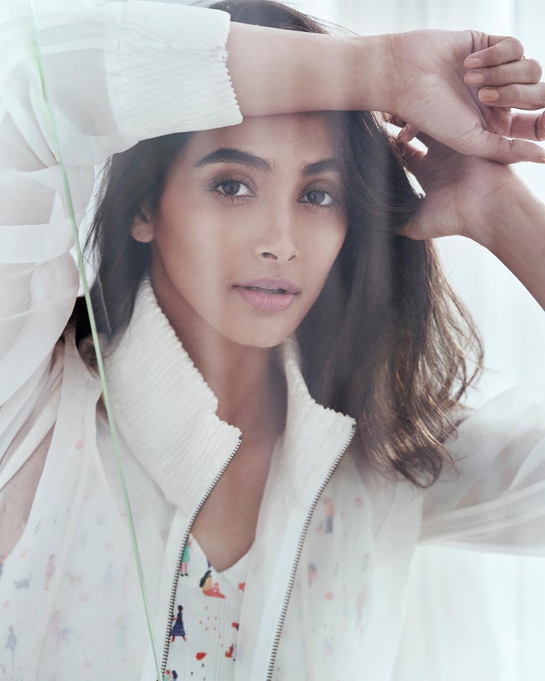Soft Look of Pooja Hegde in White Jacket Casual Shoot
