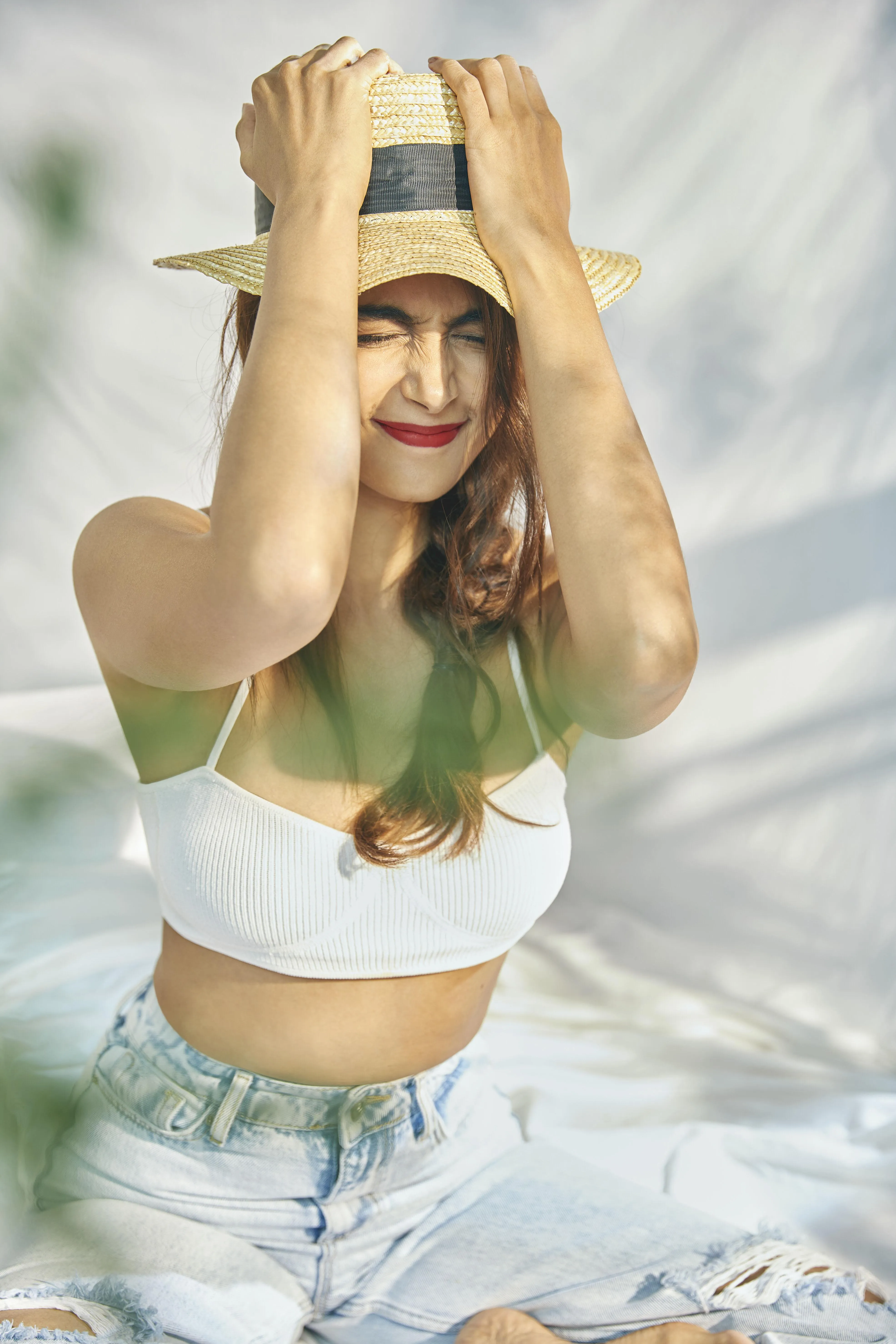 Fun Casual Look of Pooja Hegde in Cap and Crop Top Outdoors