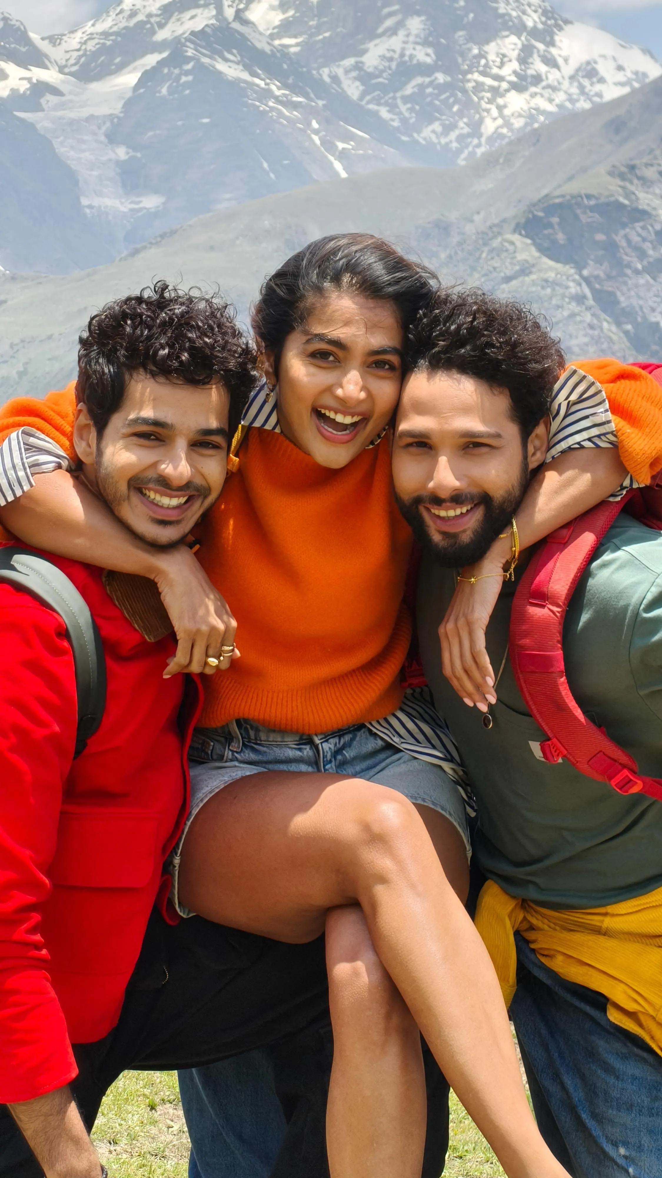 Pooja Hegde Enjoying a Trip with Friends in Cozy Outfits