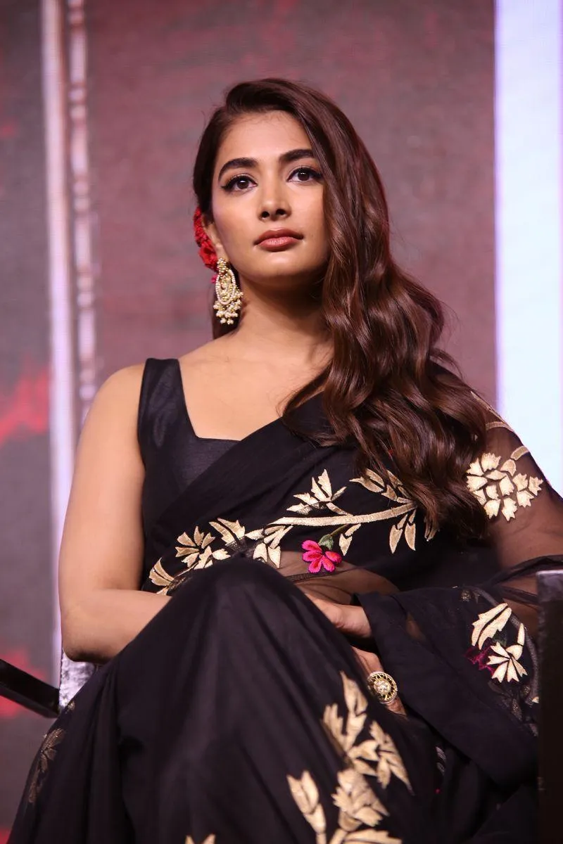 Pooja Hegde in Elegant Black Dress At Glamorous Event
