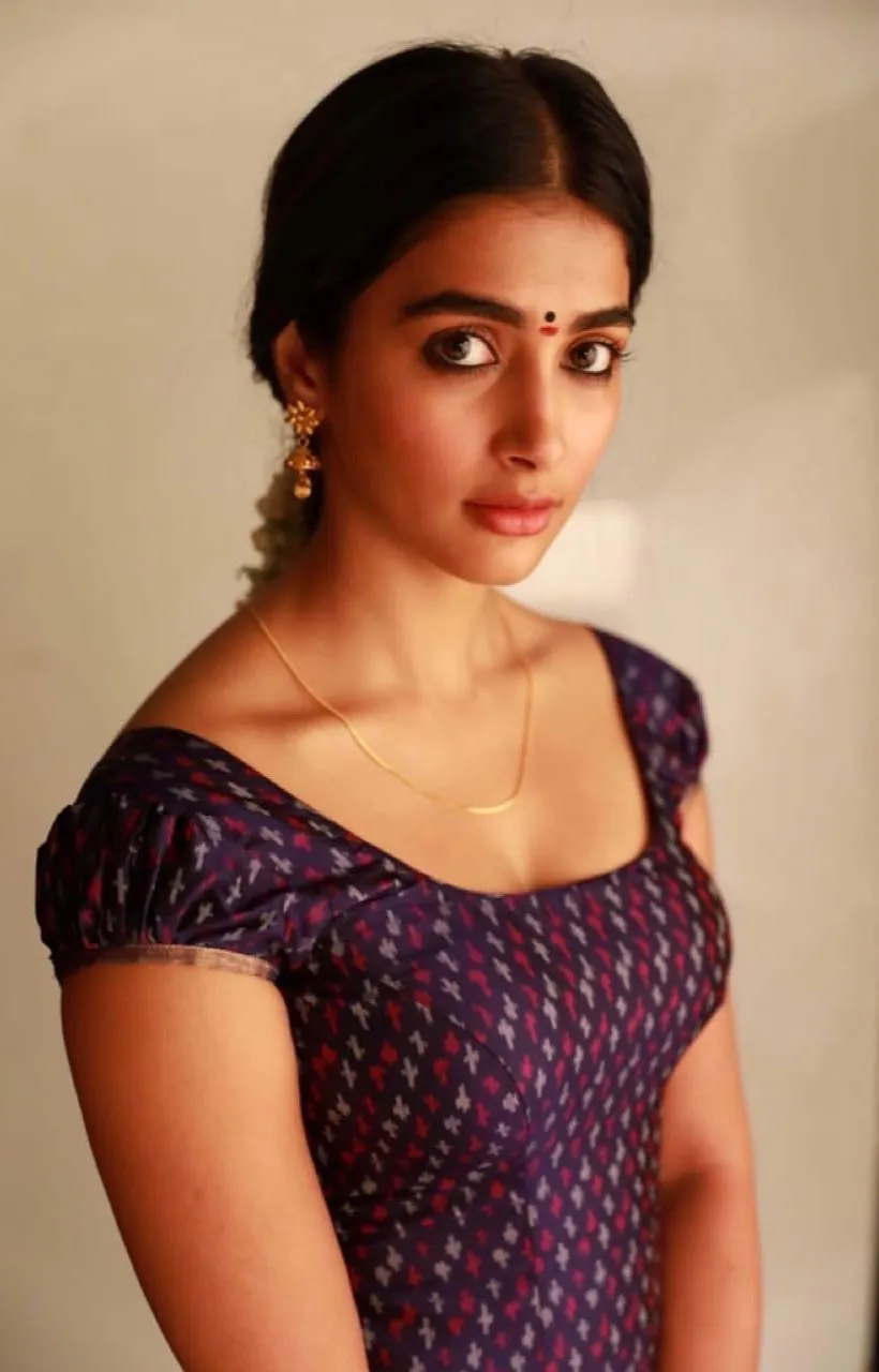 Pooja Hegde in Traditional Attire with Bold Expression