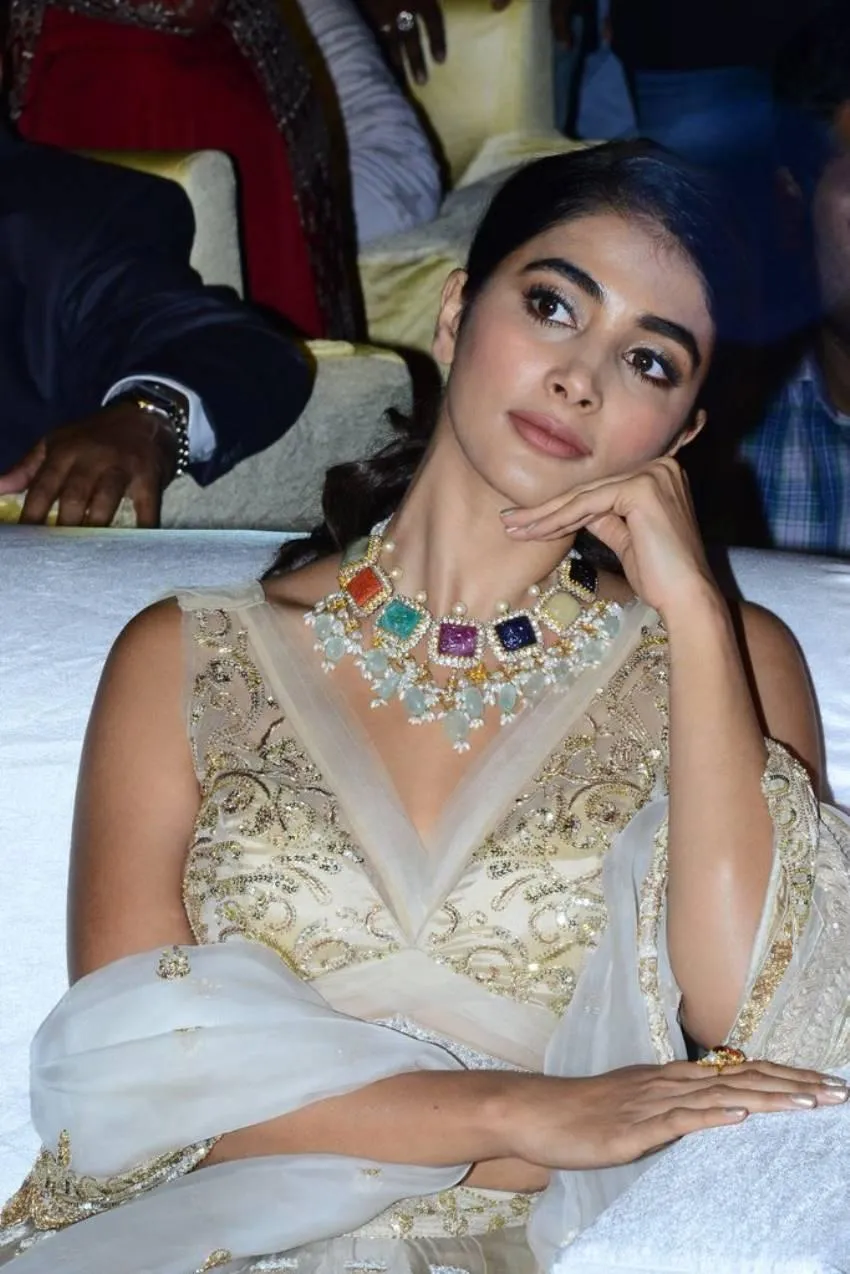 Pooja Hegde in Traditional Embellished Outfit At Event