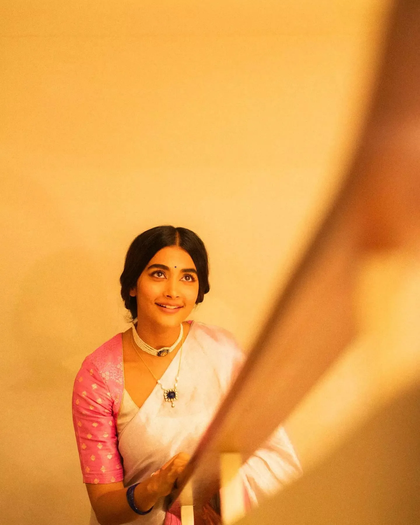 Pooja Hegde Looking Thoughtful in Traditional Outfit