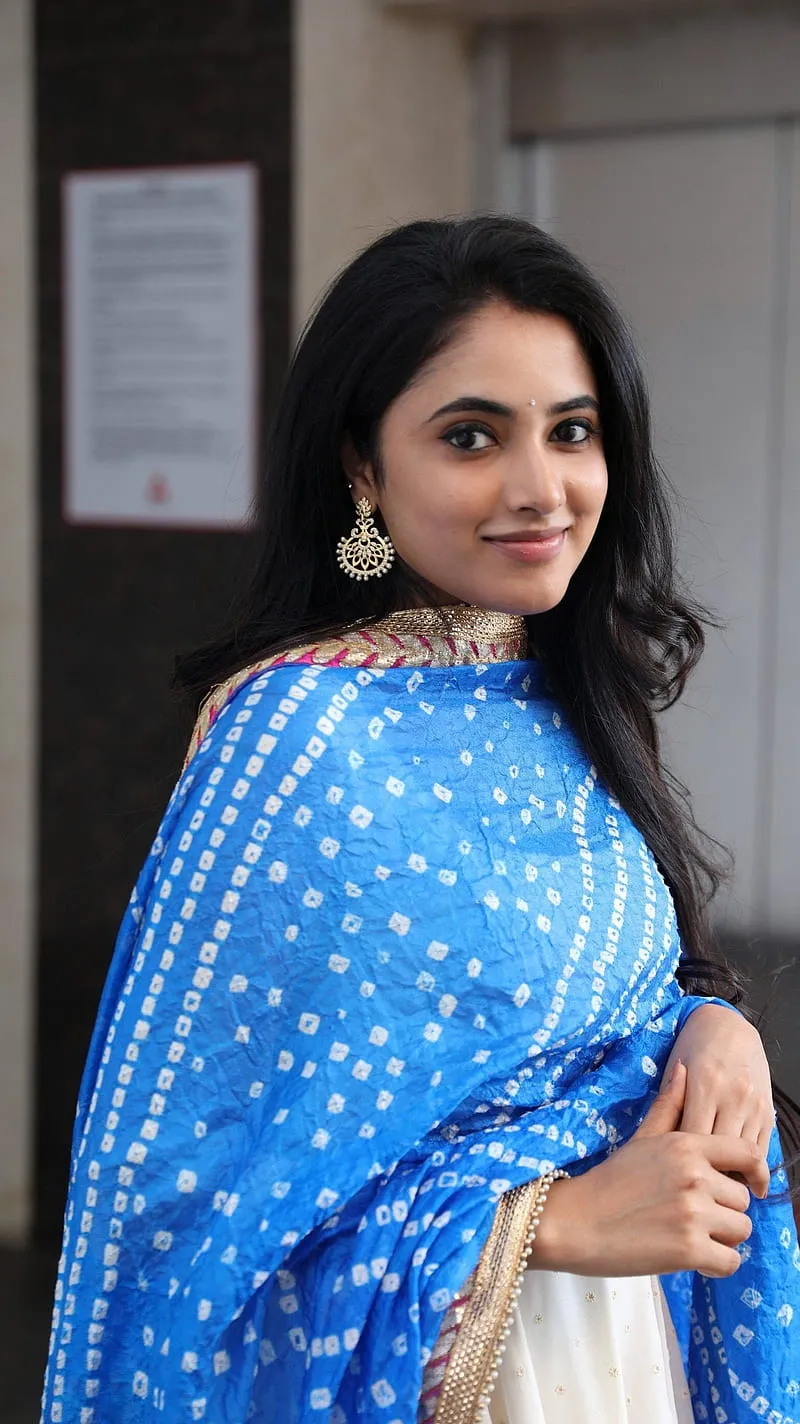 Classic Blue dress Style by Priyanka Arul Mohan Wallpaper