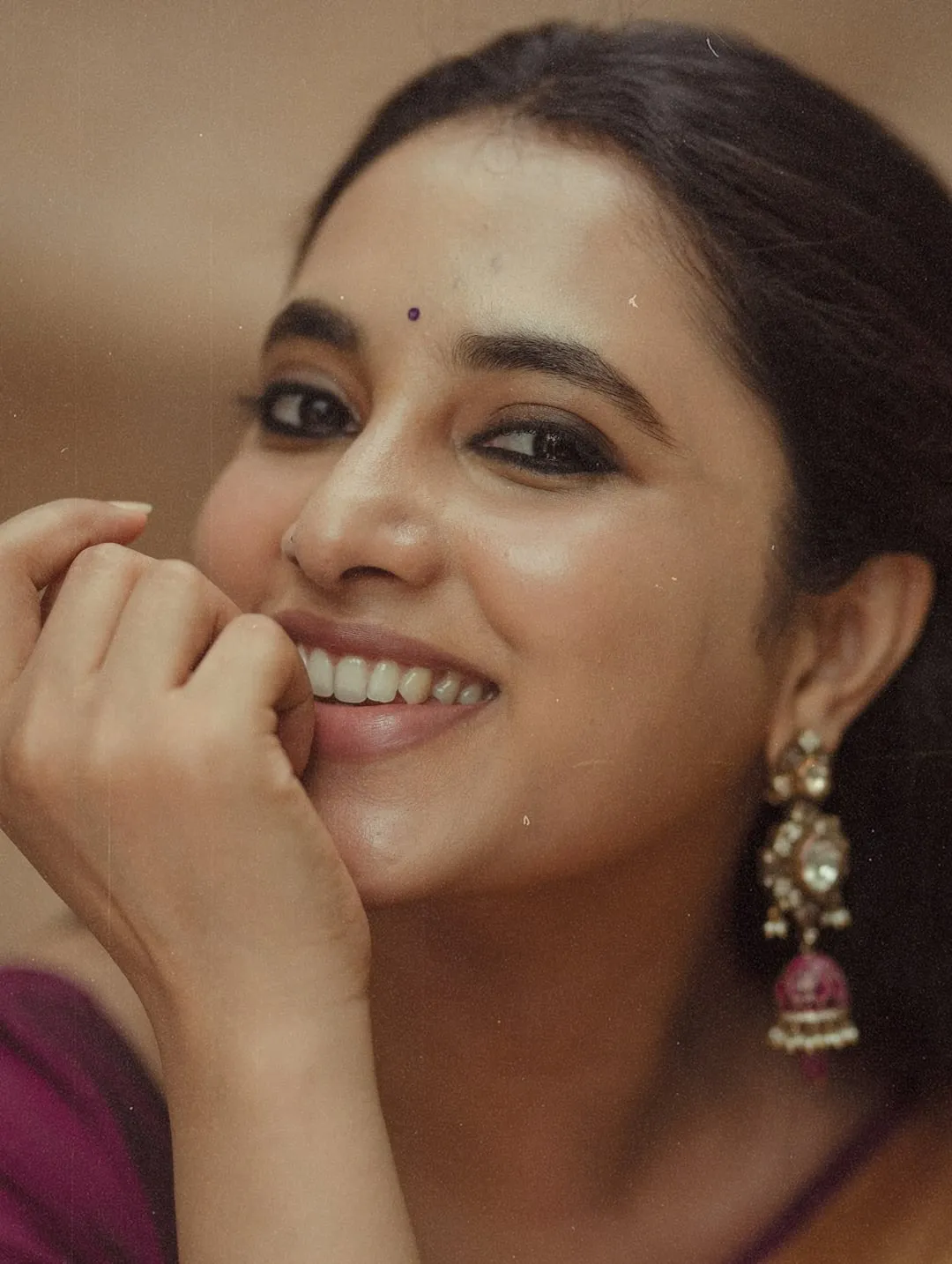 Close Up Image of Priyanka Mohan with Her Hand on Her Face