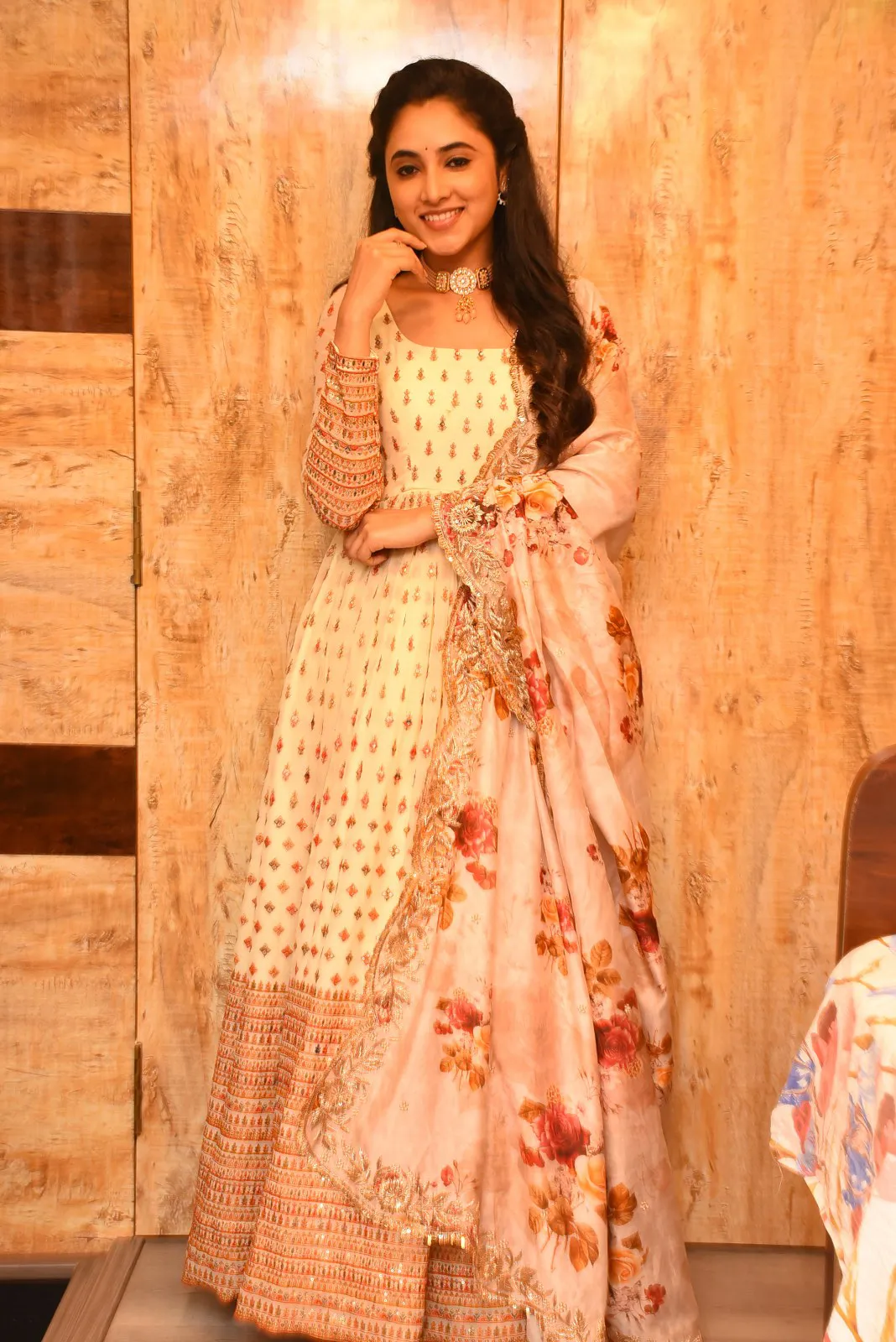 Cute Image of Priyanka Mohan with Her Hand on Her Cheek