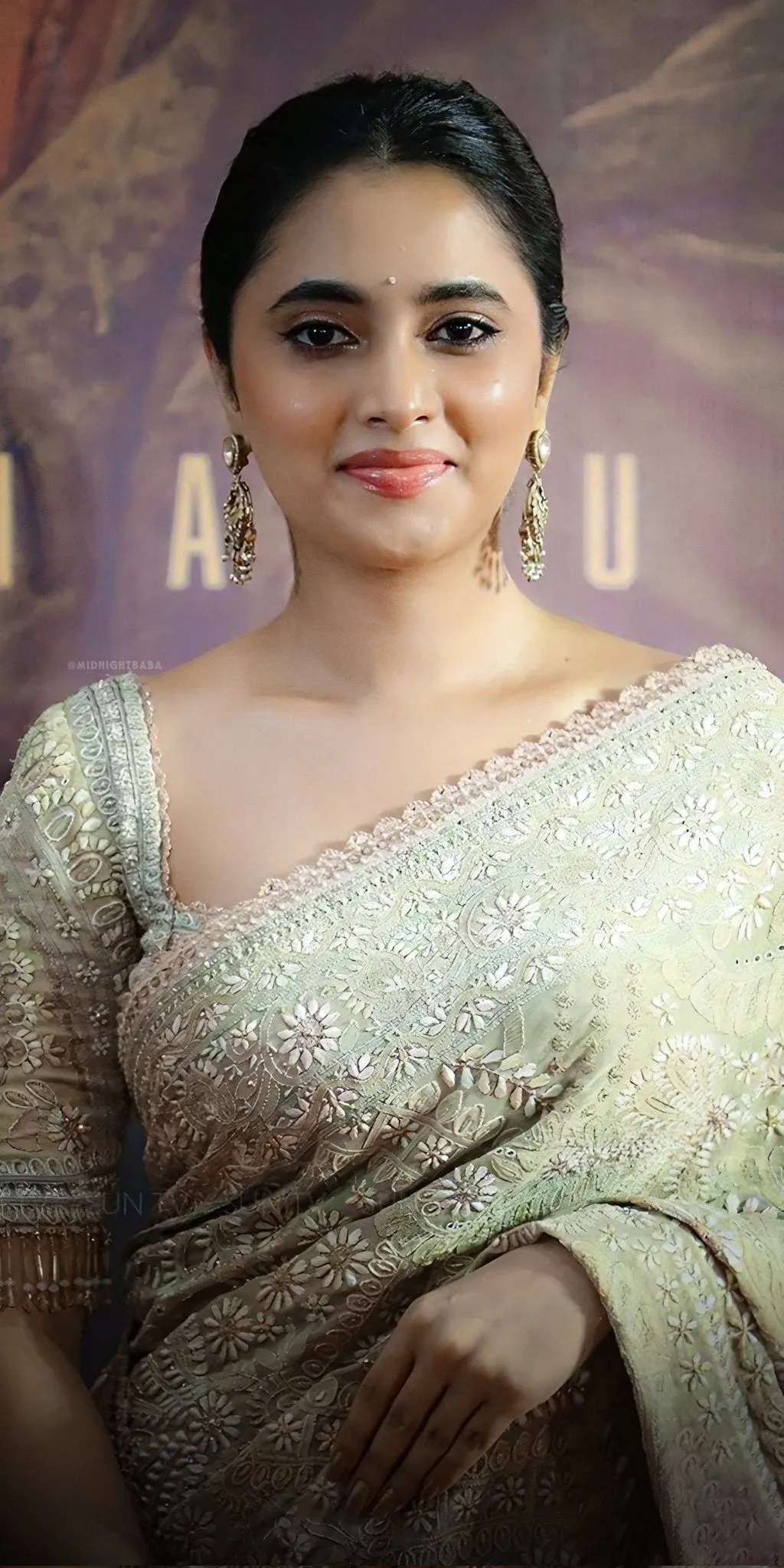 Glamorous Image of Priyanka Mohan in a Saree at a Function