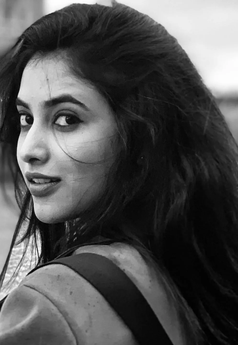 Priyanka Arul Mohan Black and White Stunning Portrait Shot