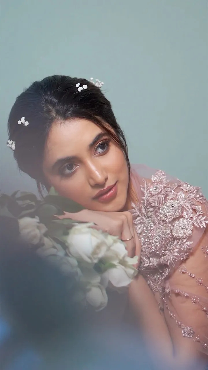 Priyanka Arul Mohan Bridal Charm in Pink Embroidered Dress