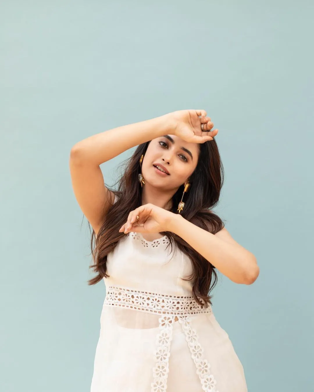 Priyanka Arul Mohan Casual and Fresh Look in White Dress