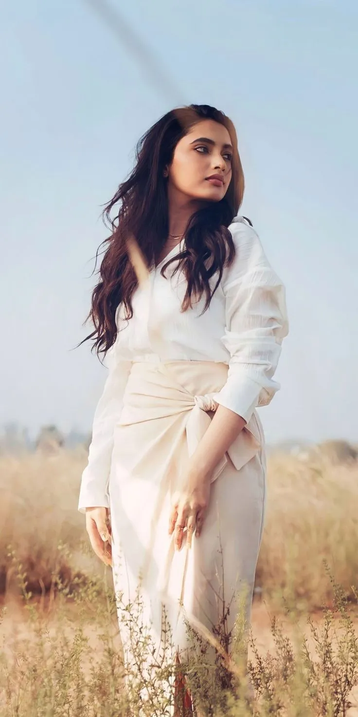 Priyanka Arul Mohan Elegant Walk in White Outfit Outdoor
