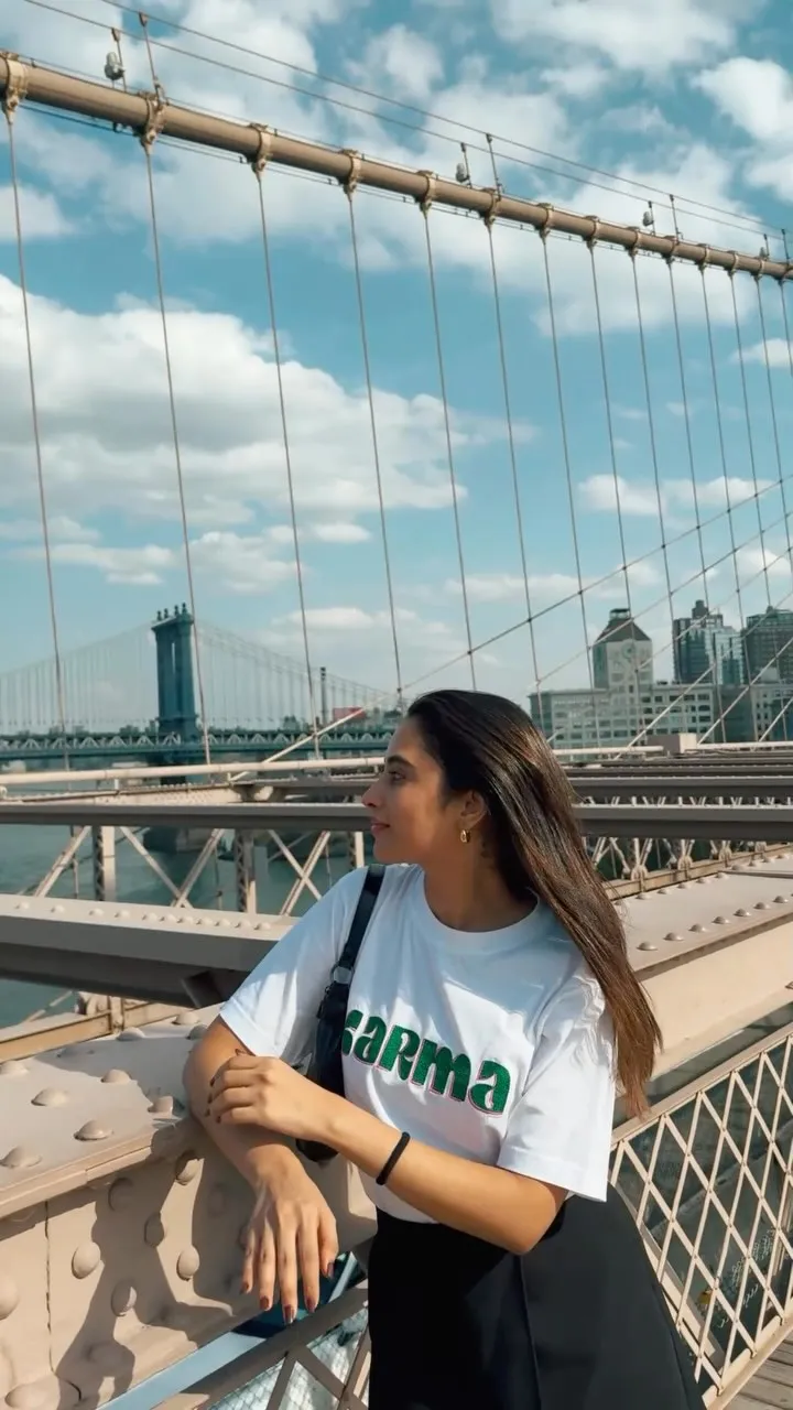 Priyanka Arul Mohan on bridge enjoying cityscape view image