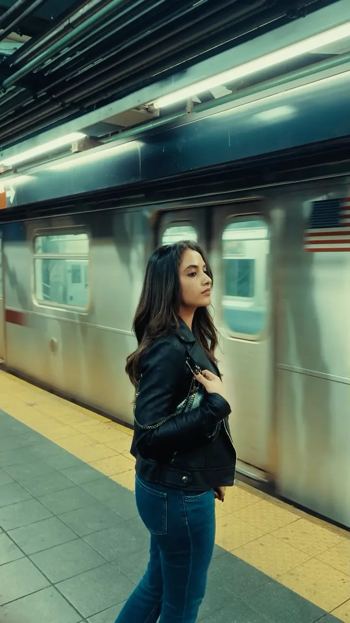 Priyanka Arul Mohan Waiting at Subway Station in Black image