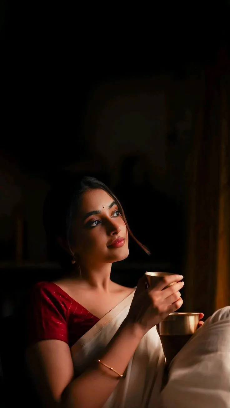 Priyanka Arul Mohan warm light portrait with calm pose