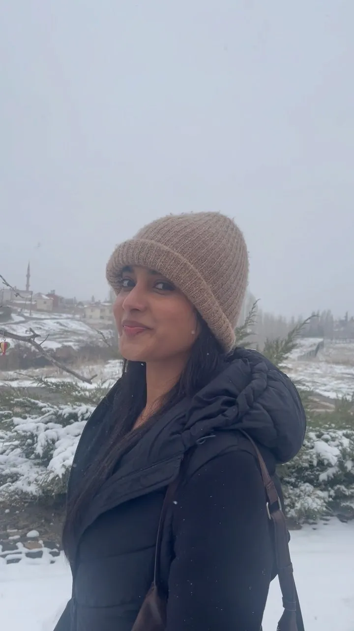 Priyanka Arul Mohan Winter Charm in Snowy Landscape image