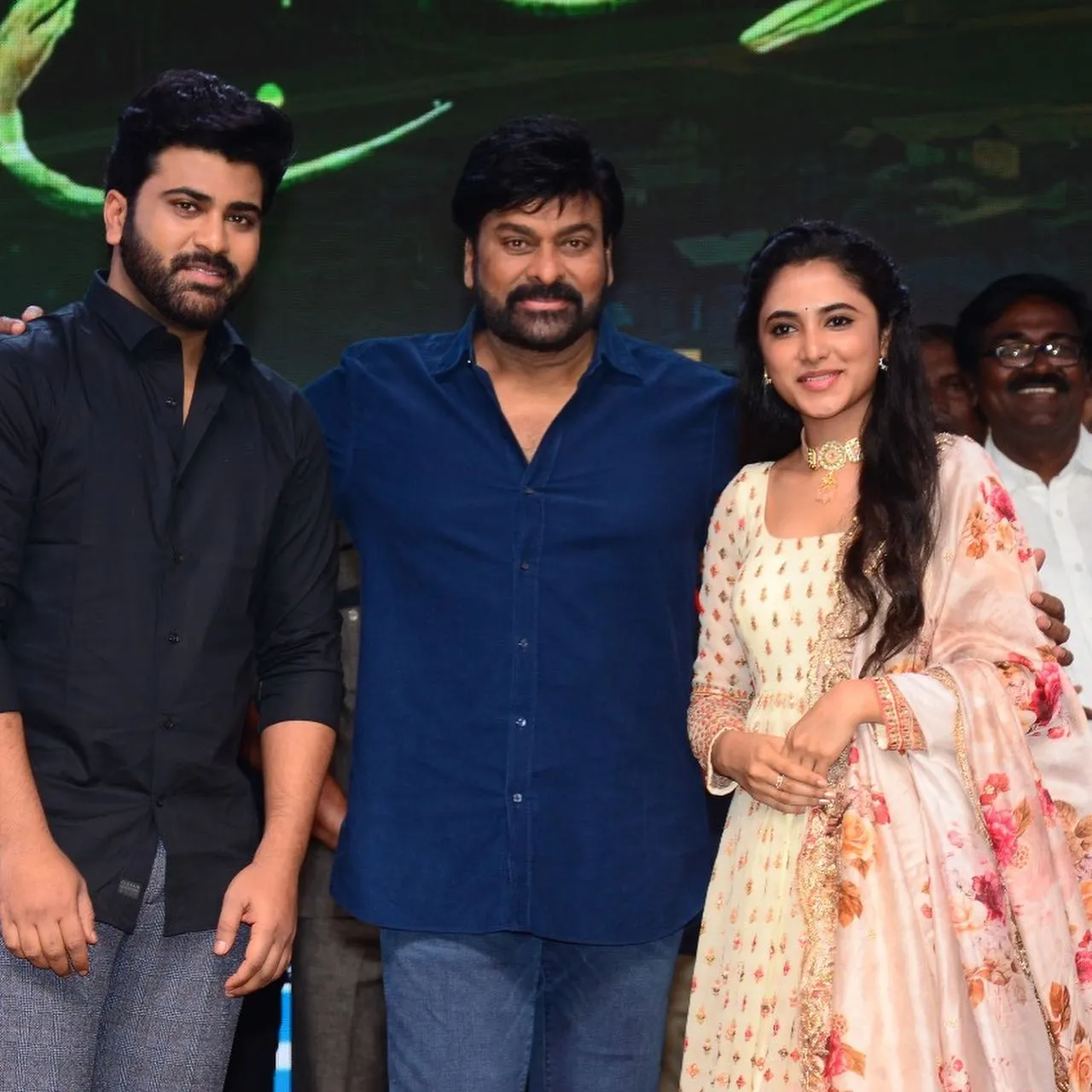 Priyanka Arul Mohan with Sharwanand and Chiranjeevi Photo