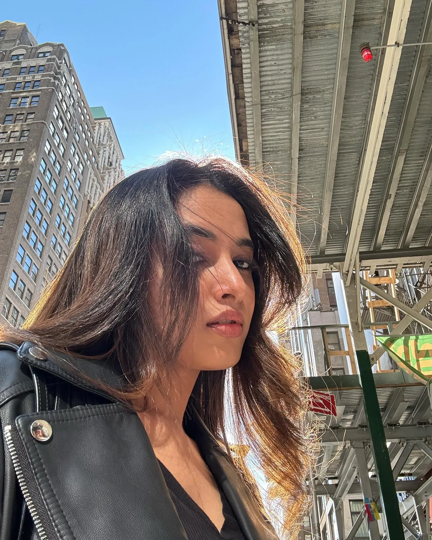 Priyanka Mohan in a Black Jacket Looking at the Camera