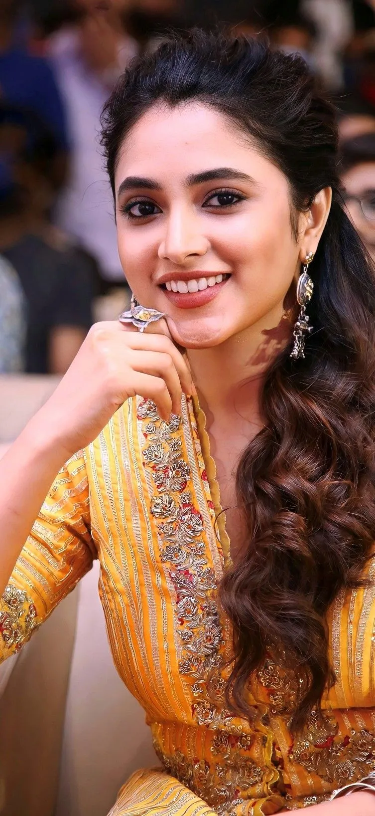 Priyanka Mohan in a Function Wearing a Yellow Outfit Image