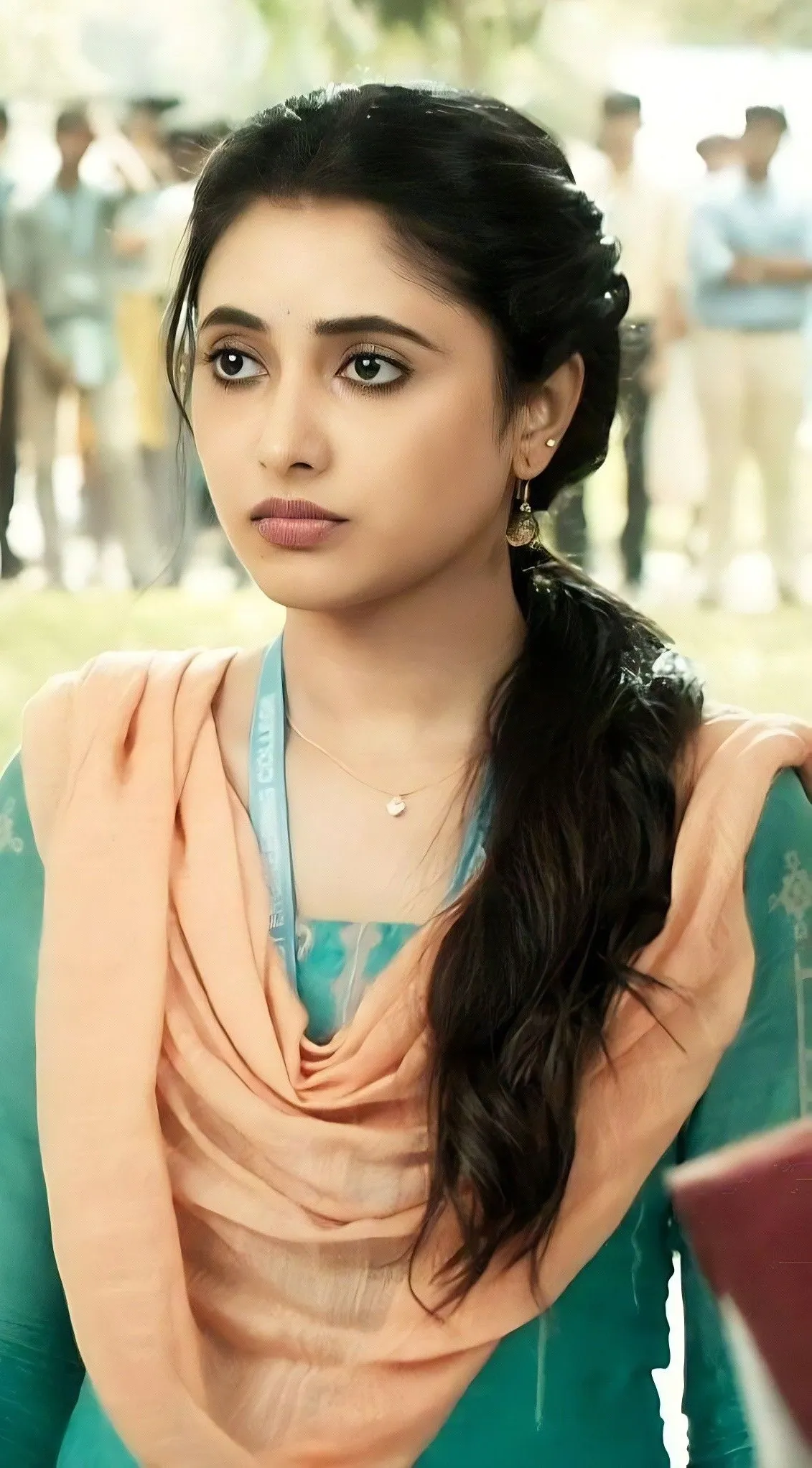 Priyanka Mohan in a Teal Green Dress in a Don Movie Scene