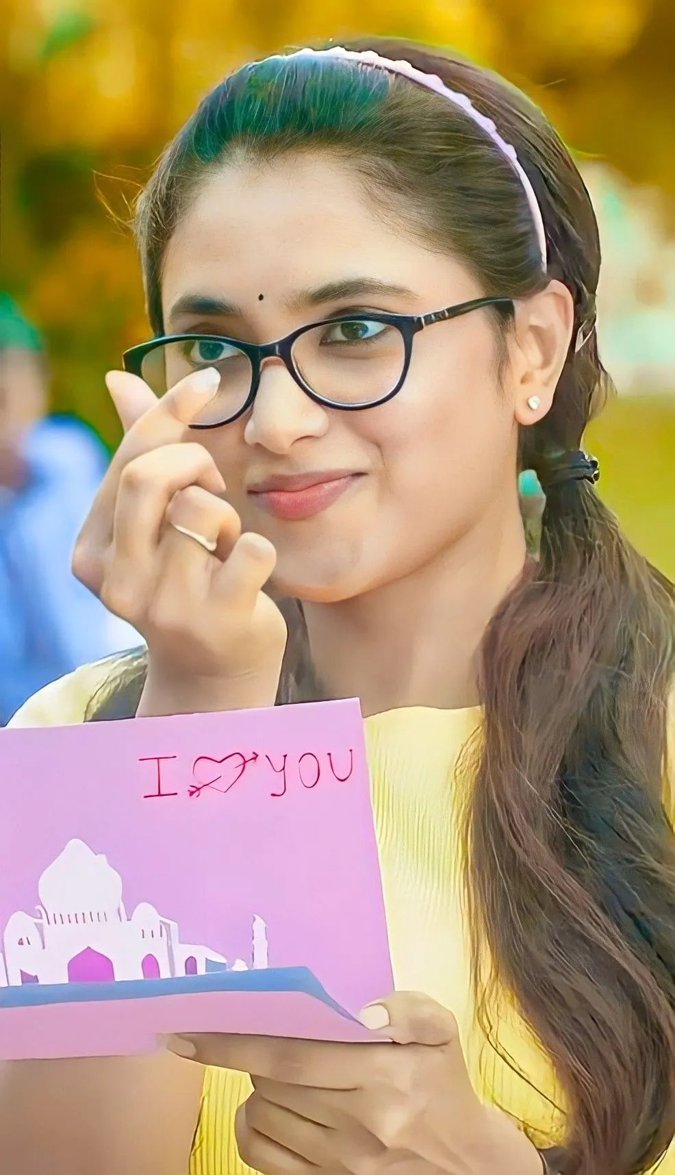 Priyanka Mohan in the Don Movie Scene Showing a Hand Heart
