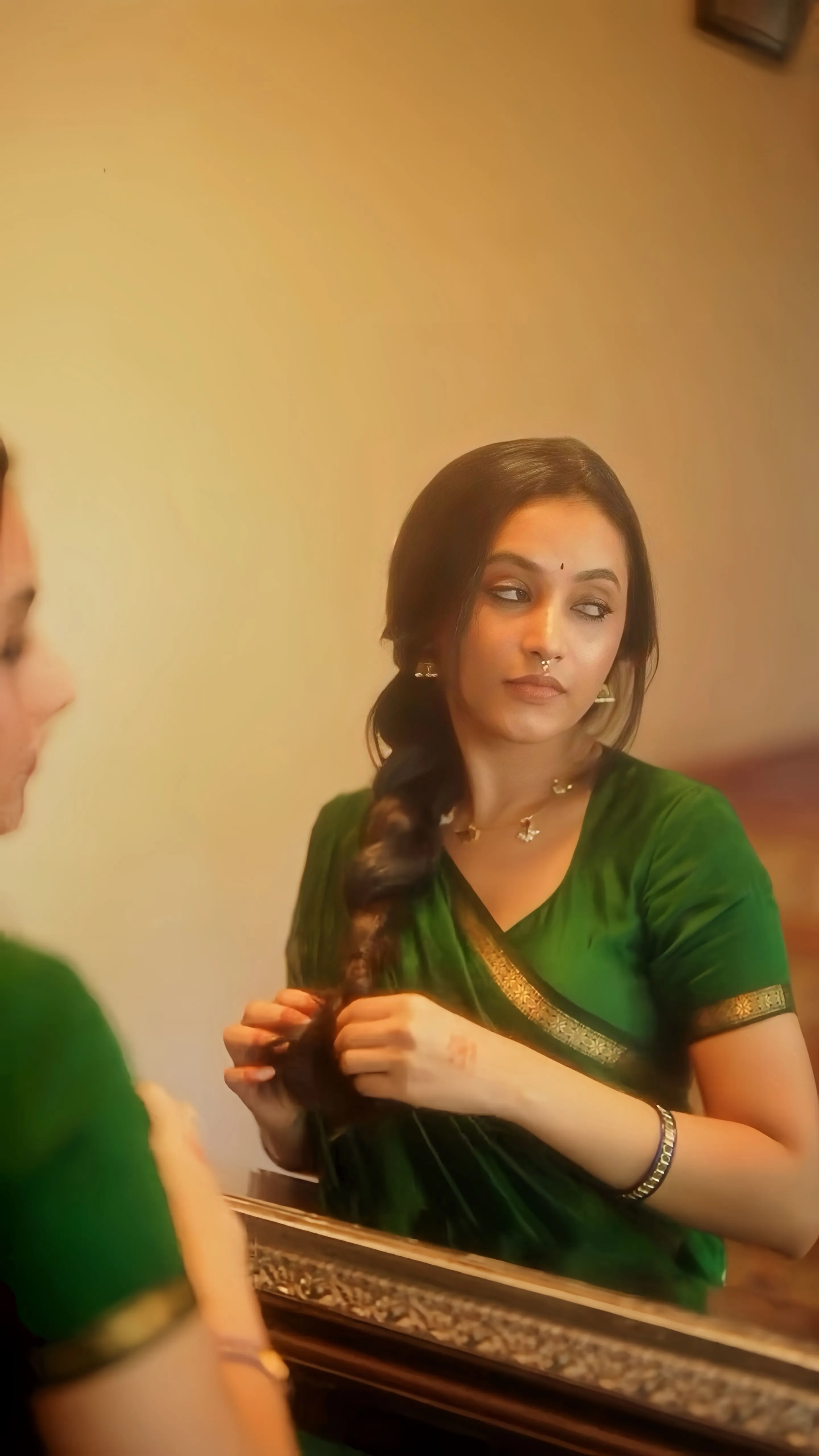 Priyanka Mohan Is Standing in Front of a Mirror HD Wallpaper