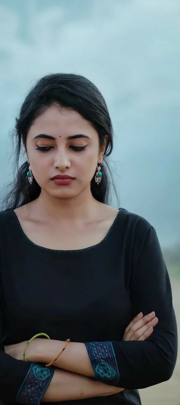 Sad Expression of Priyanka Arul Mohan in Black Top image