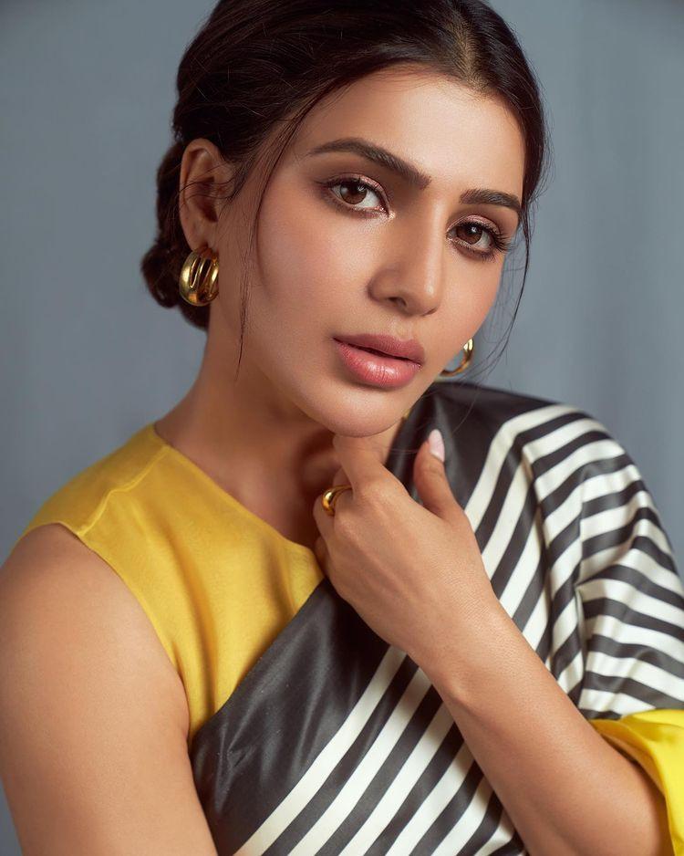 Samantha Cute in Yellow Saree Hd Picture
