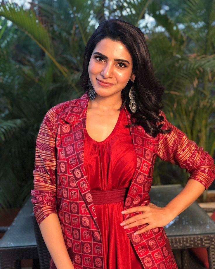 Samantha Red Dress Glam Photoshoot
