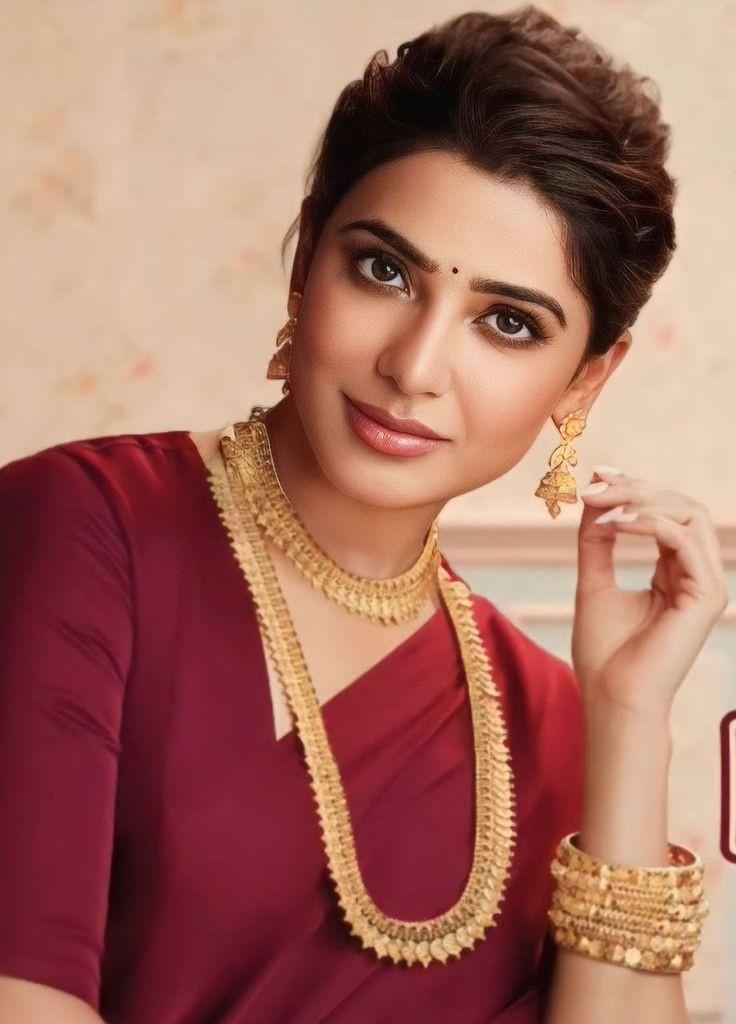 Samantha Saree With Jewelry  Hd Wallpaper