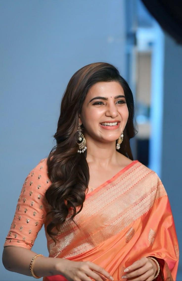 Samantha Traditional Saree Look Hd Image