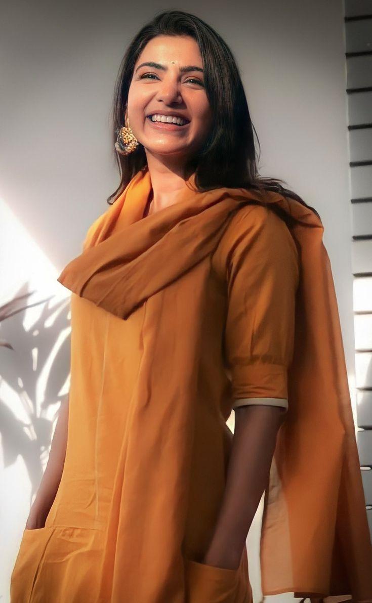 Samantha Yellow Chudi Gorgeous Look Hd Images