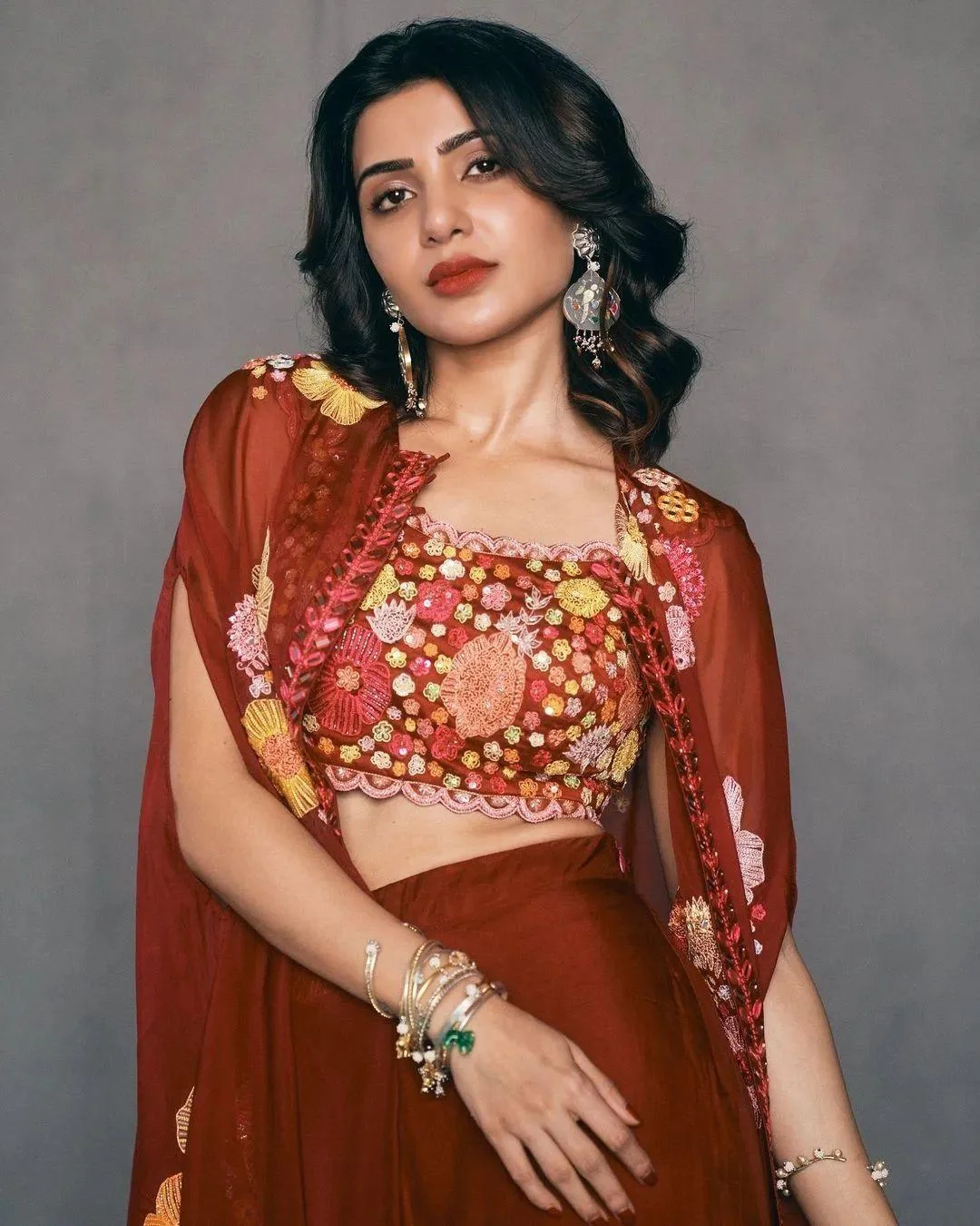 Samantha Cute in Red Dress Hd Wallpaper