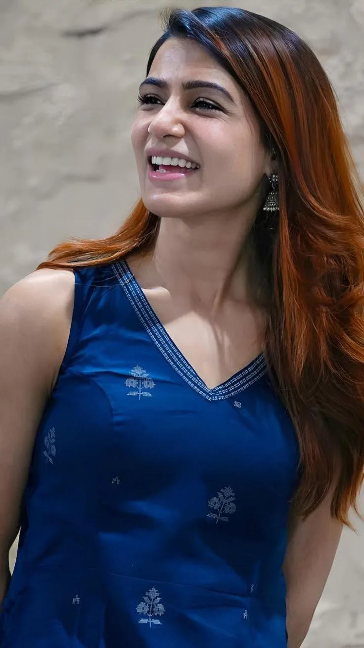 Samantha Royal Blue Dress HD Image