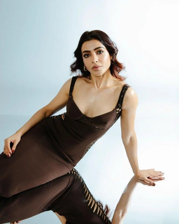 Samantha Ruth Prabhu stuns in a bold brown cut-out dress Hd