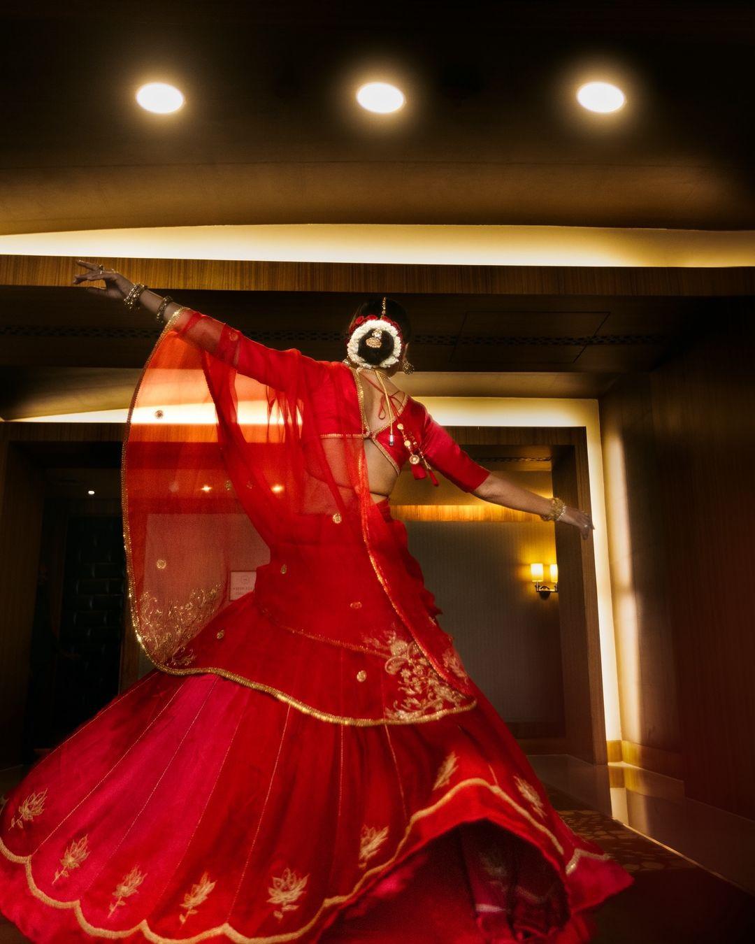 Shreya saran Red Traditional Outfit Photoshoot