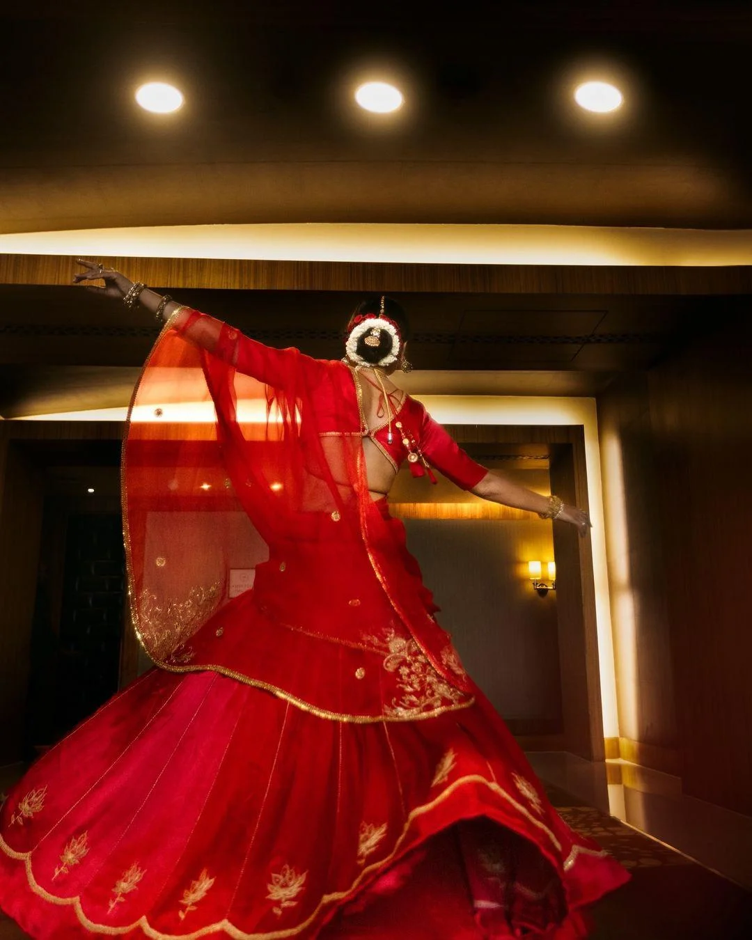 Shreya saran Red Traditional Outfit Photoshoot
