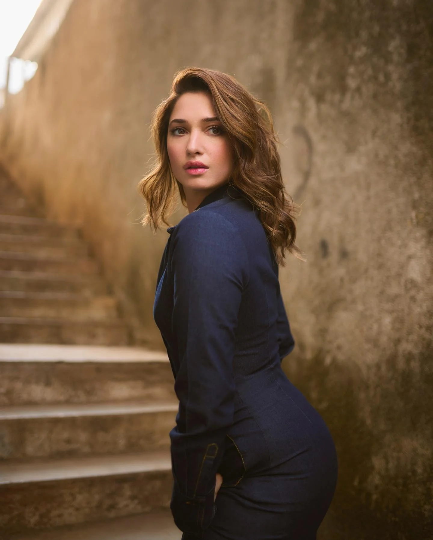 Tamannaah Bhatia in Elegant Denim Outfit Hd Image