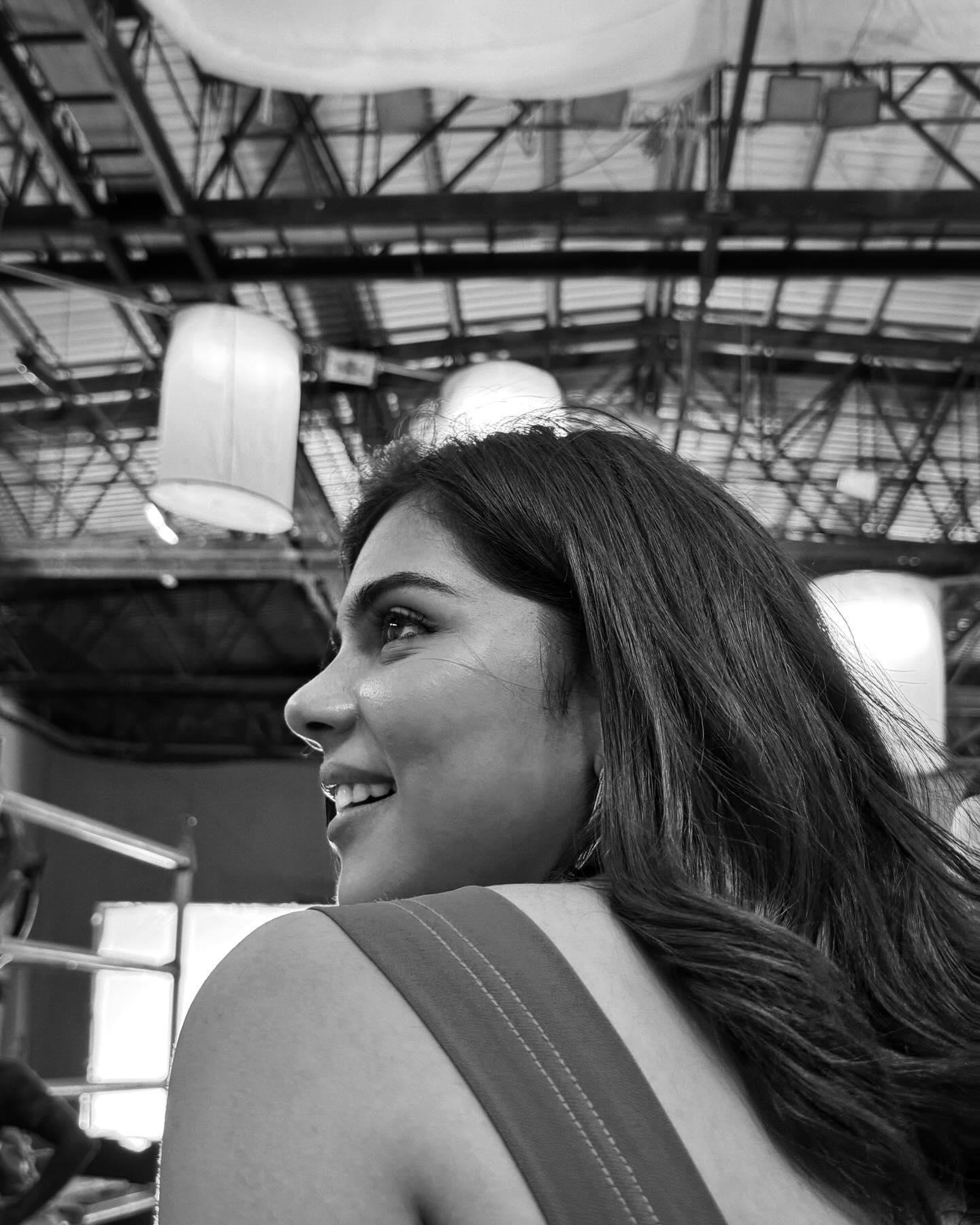 Black and White Image of Priyadarshan Smiling Wallpaper