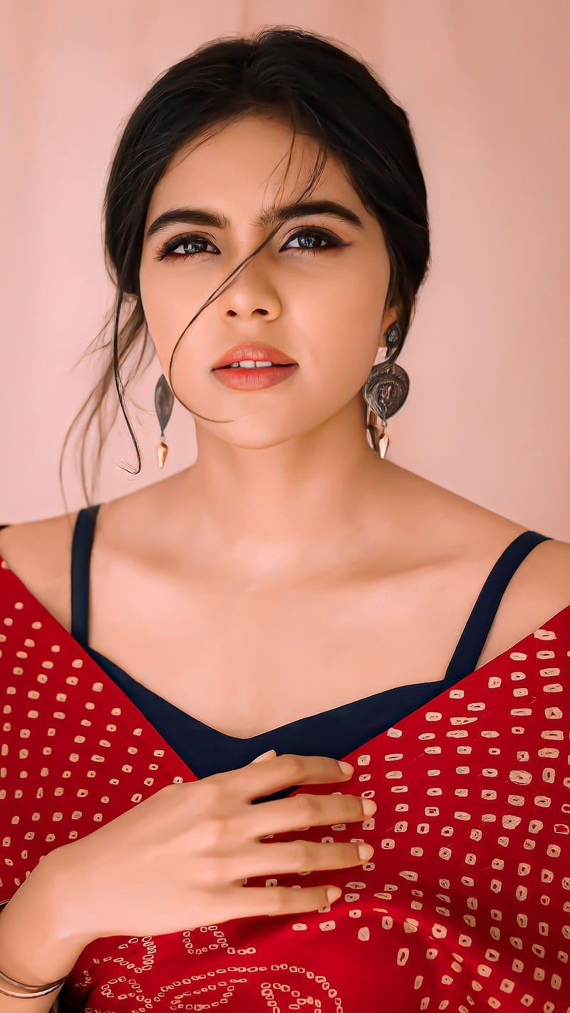 Closeup of Kalyani in Red Dupatta and Black Top free Image