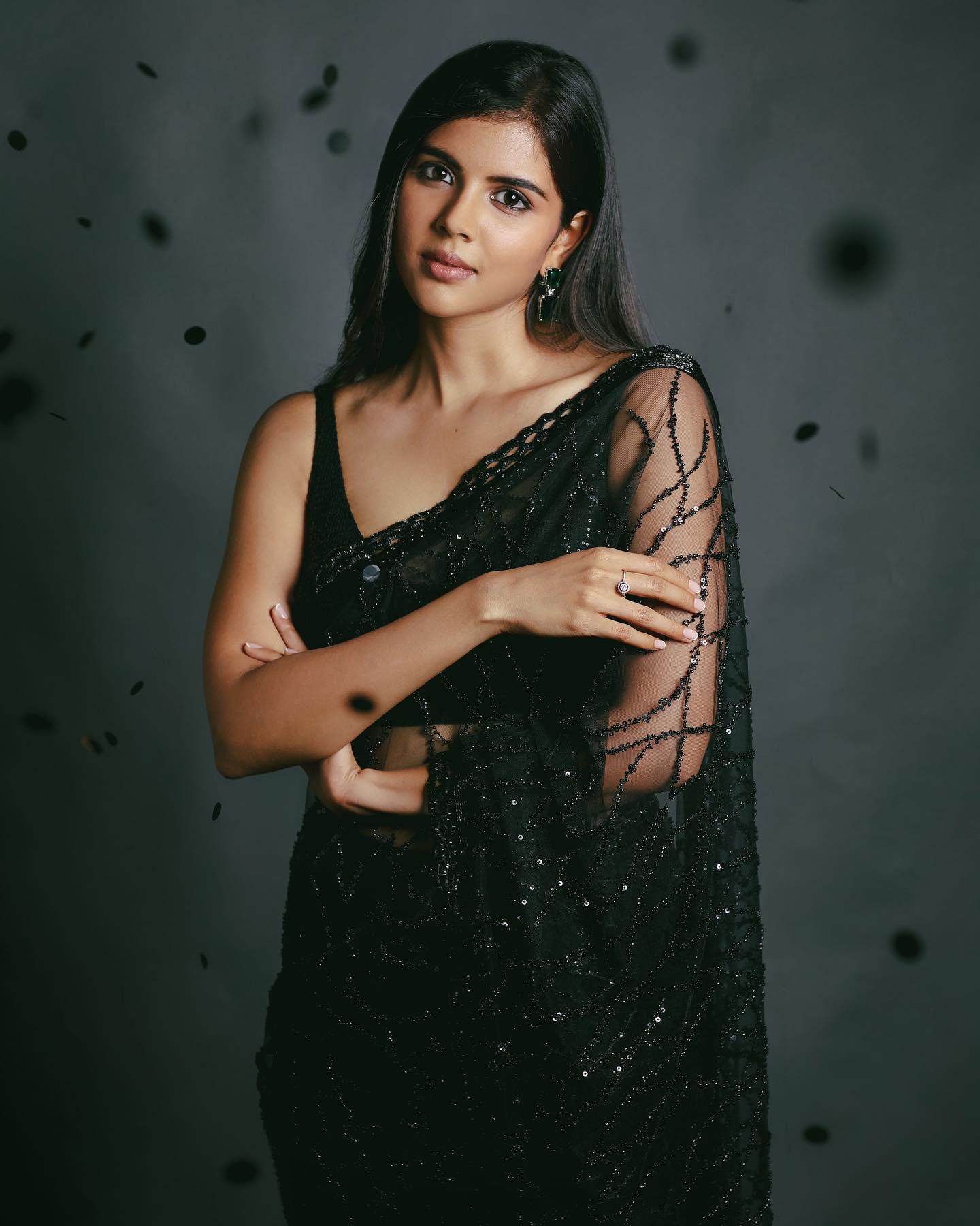 High Quality Image of Kalyani Priyadarshan in Black 4K