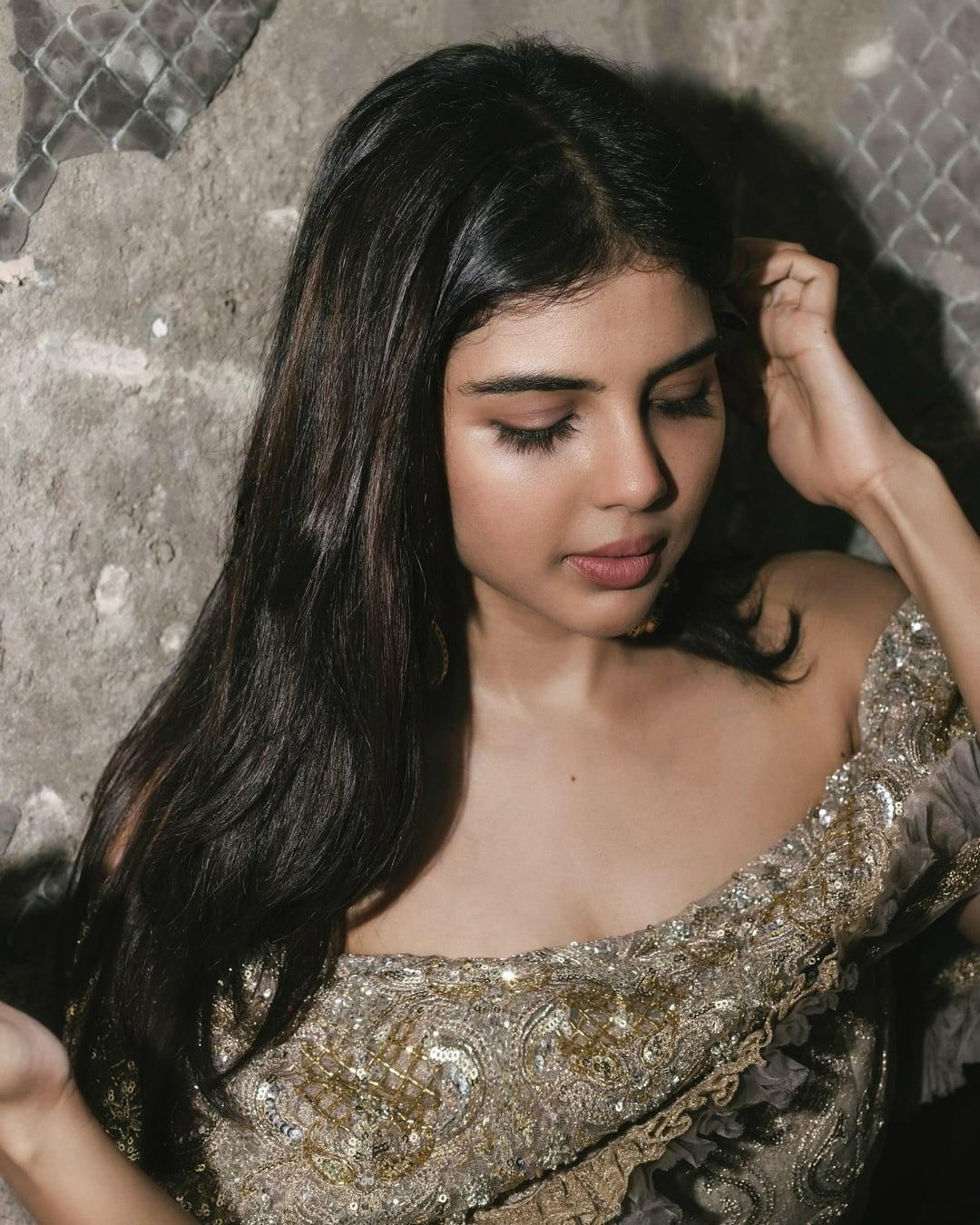 Kalyani in Party Wear Gray with Golden Color Image