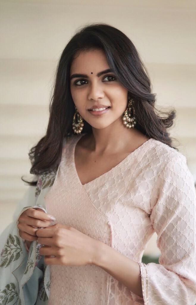 Kalyani in Soft Pink Ethnic Wear Smiling free Photo