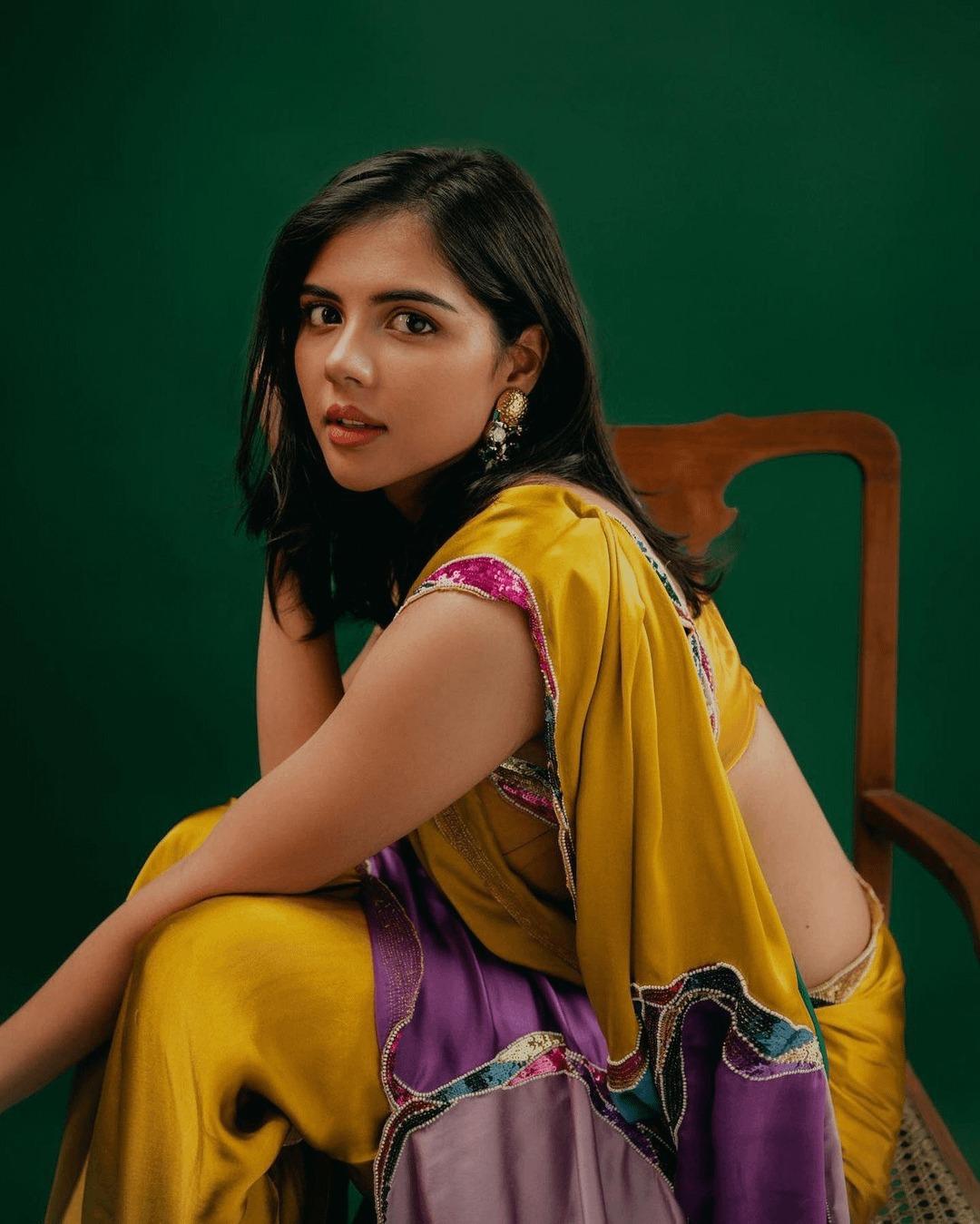 Kalyani inTraditional Dress with Stylish Look and Free Hair