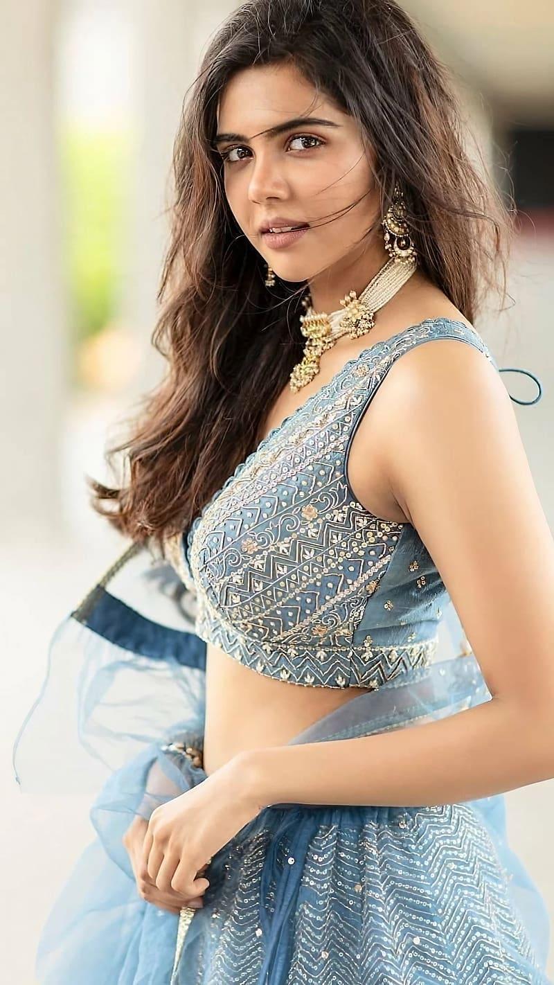 Kalyani Priyadarshan in Blue Designer Dress 8K Wallpaper