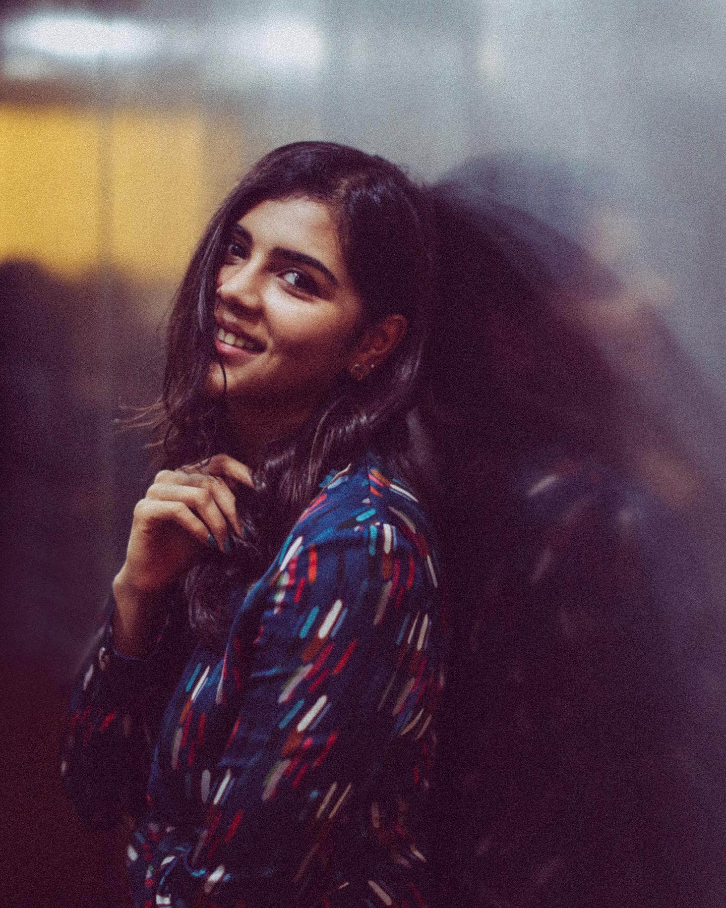 Image of Kalyani Priyadarshan in Free Hair and Smiling Face