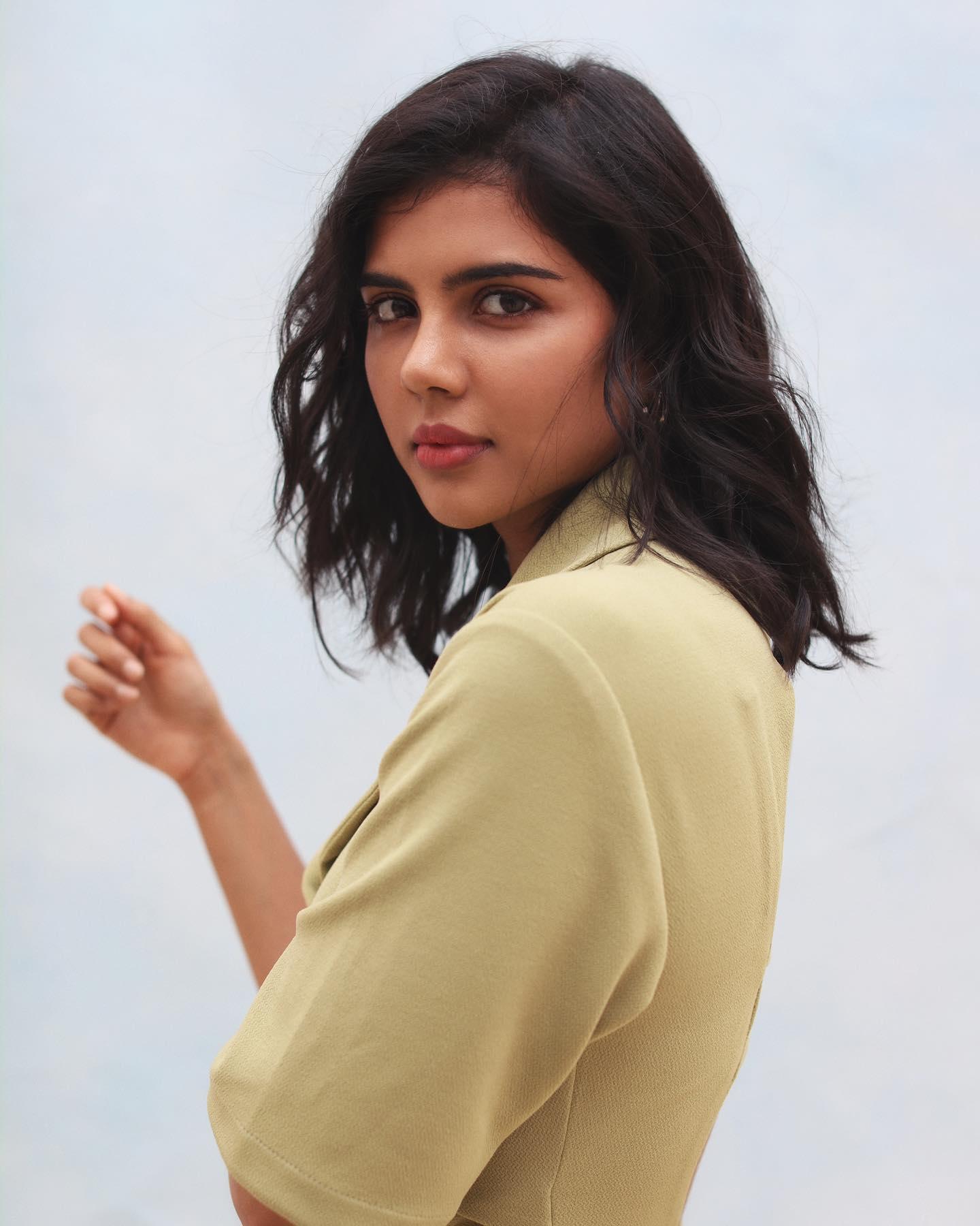 Kalyani Priyadarshan in Mustard Yellow Modern Fitk Photo