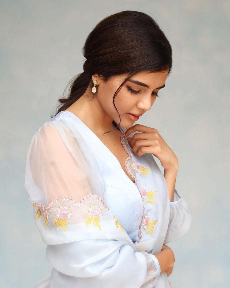 Kalyani Priyadarshan in Soft Blue Traditional Dress Photo